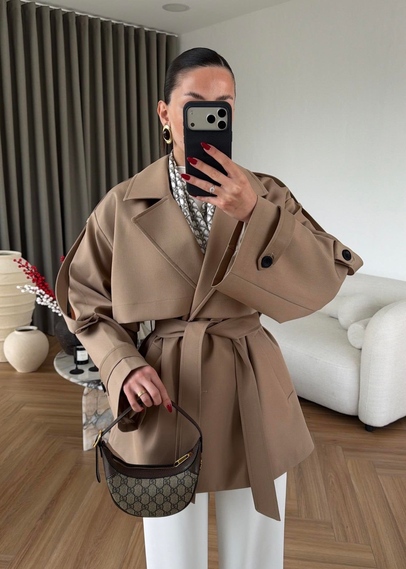FORTİS Ara Boy Trençkot CAMEL