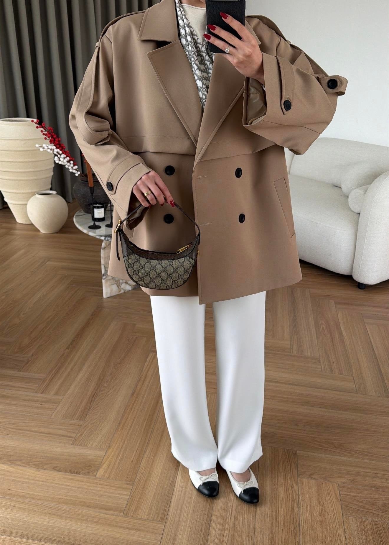 FORTİS Ara Boy Trençkot CAMEL