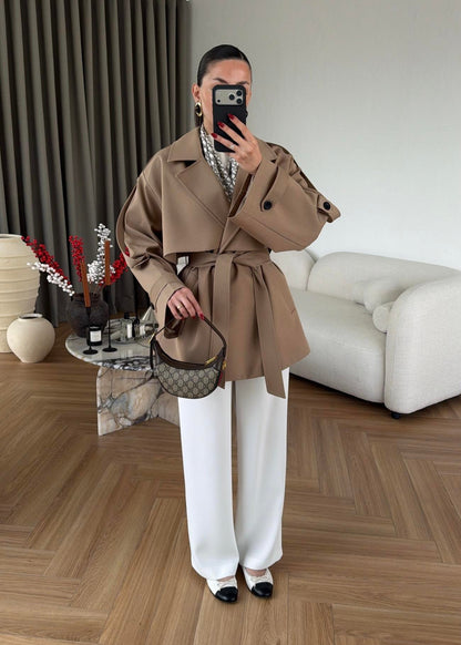 FORTİS Ara Boy Trençkot CAMEL